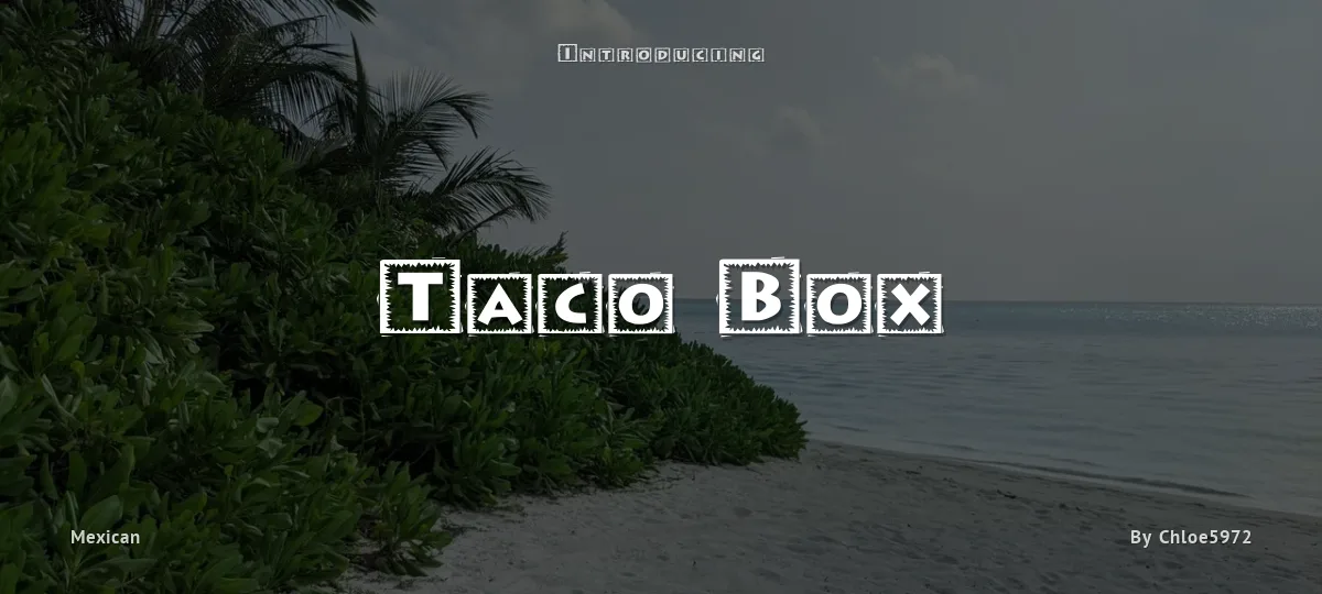 Taco Box font preview