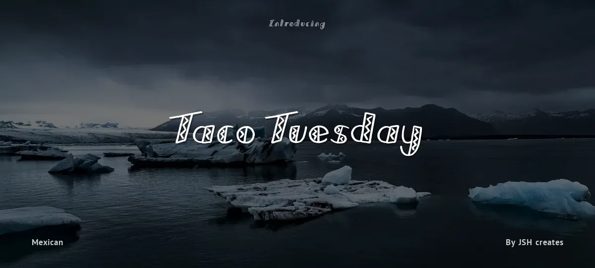 Taco Tuesday font preview