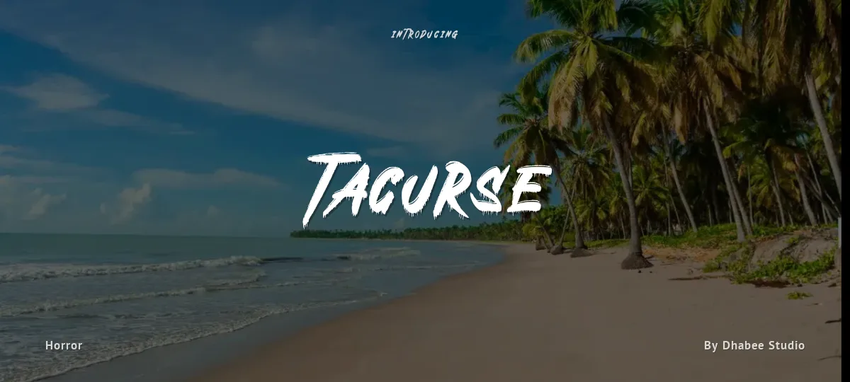 Tacurse font preview