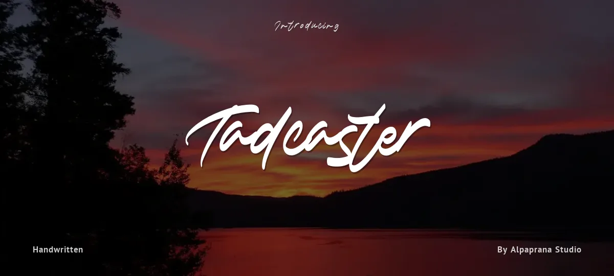 Tadcaster font preview