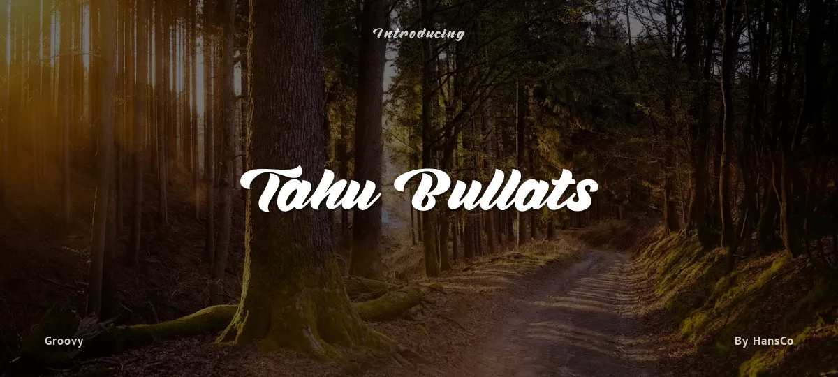 Tahu Bullats font preview