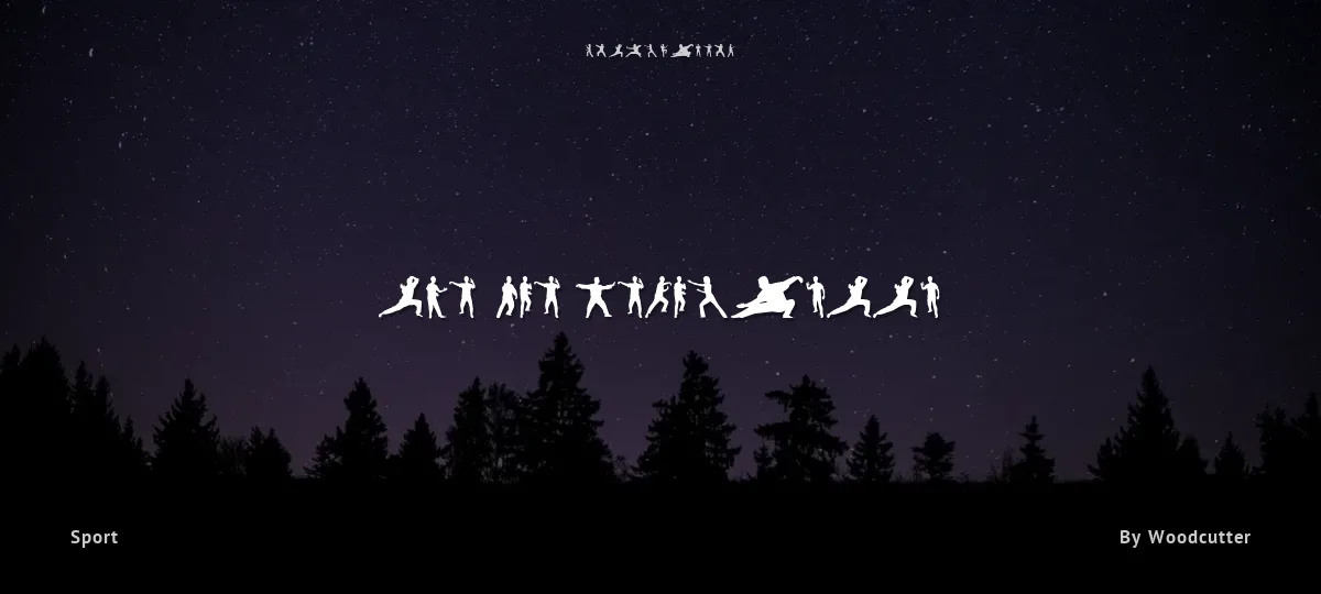 Tai-Chi Silhouette font preview