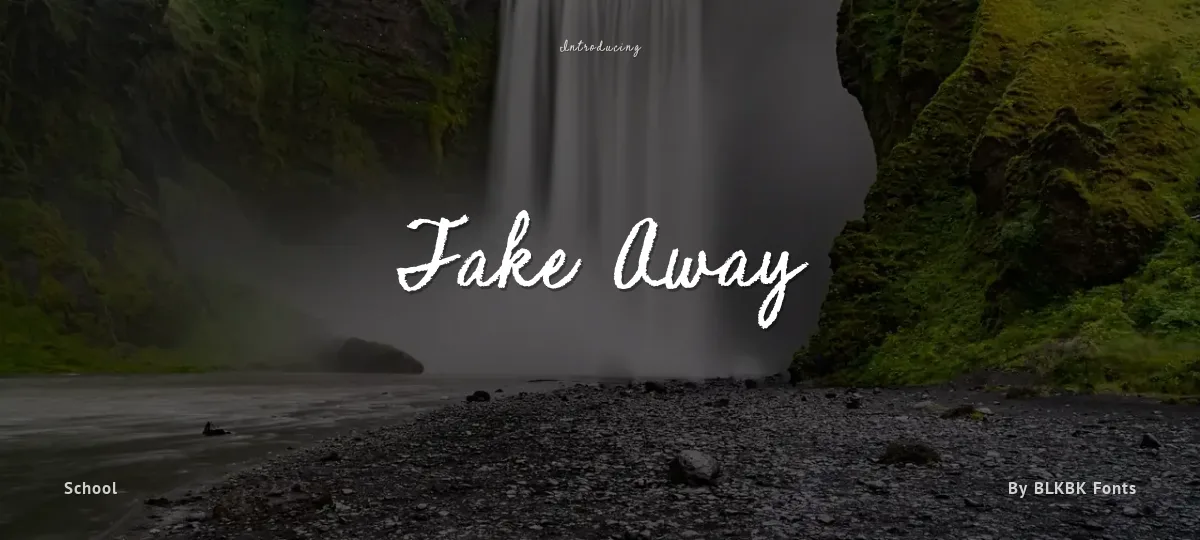 Take Away font preview