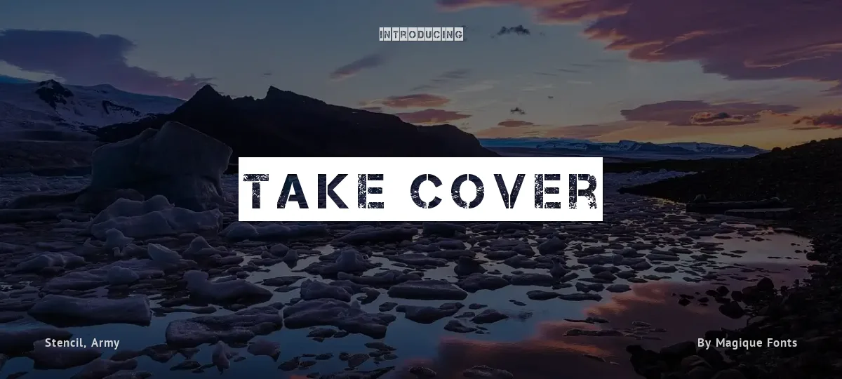 Take Cover font preview