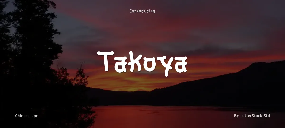 Takoya font preview