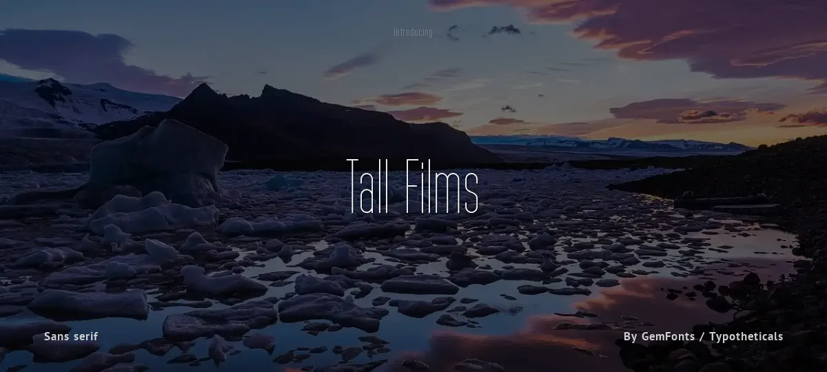 Tall Films font preview