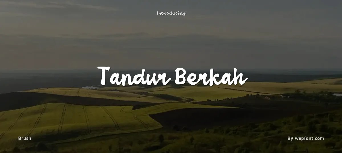 Tandur Berkah font preview