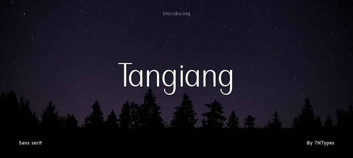 Tangiang font preview