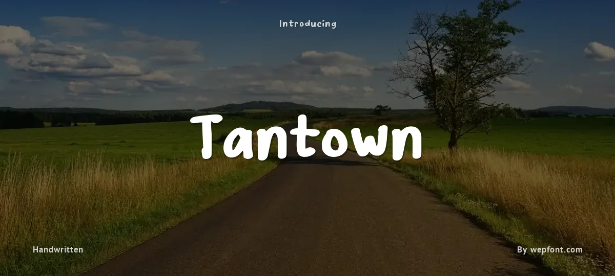 Tantown font preview