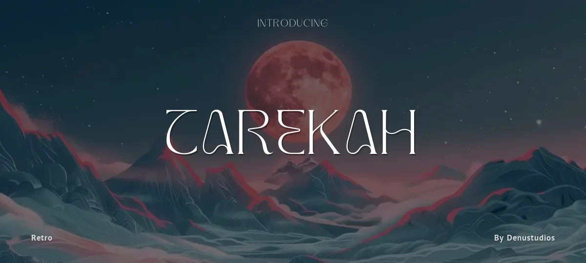 Tarekah font preview