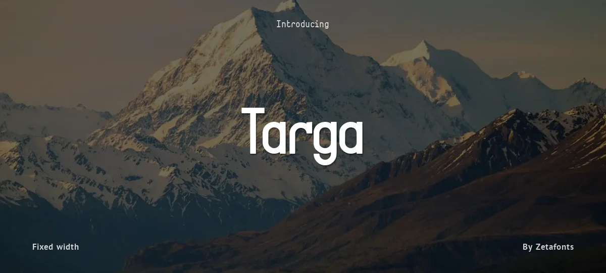 Targa font preview