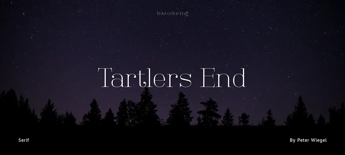 Tartlers End font preview