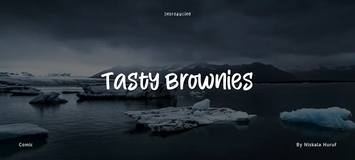 Tasty Brownies font preview