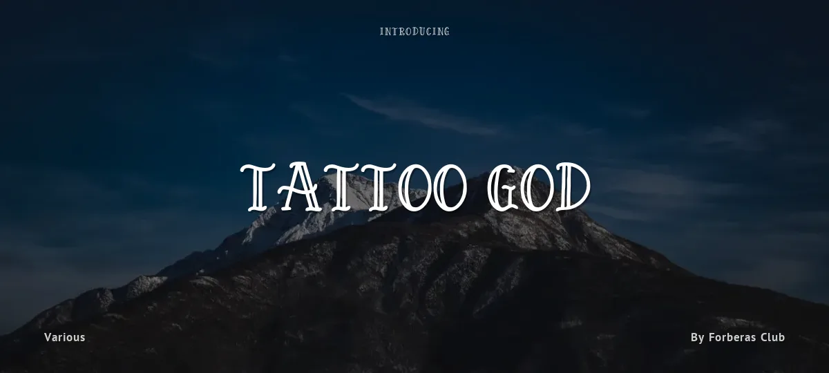 Tattoo God font preview