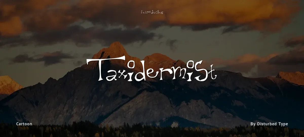 Taxidermist font preview