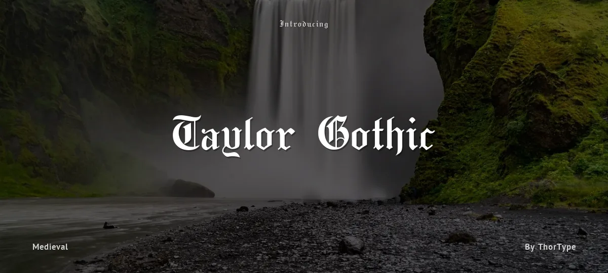 Taylor Gothic font preview