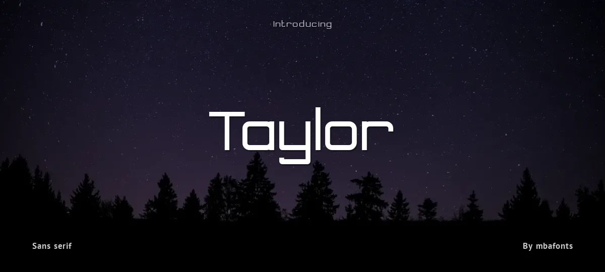 Taylor font preview