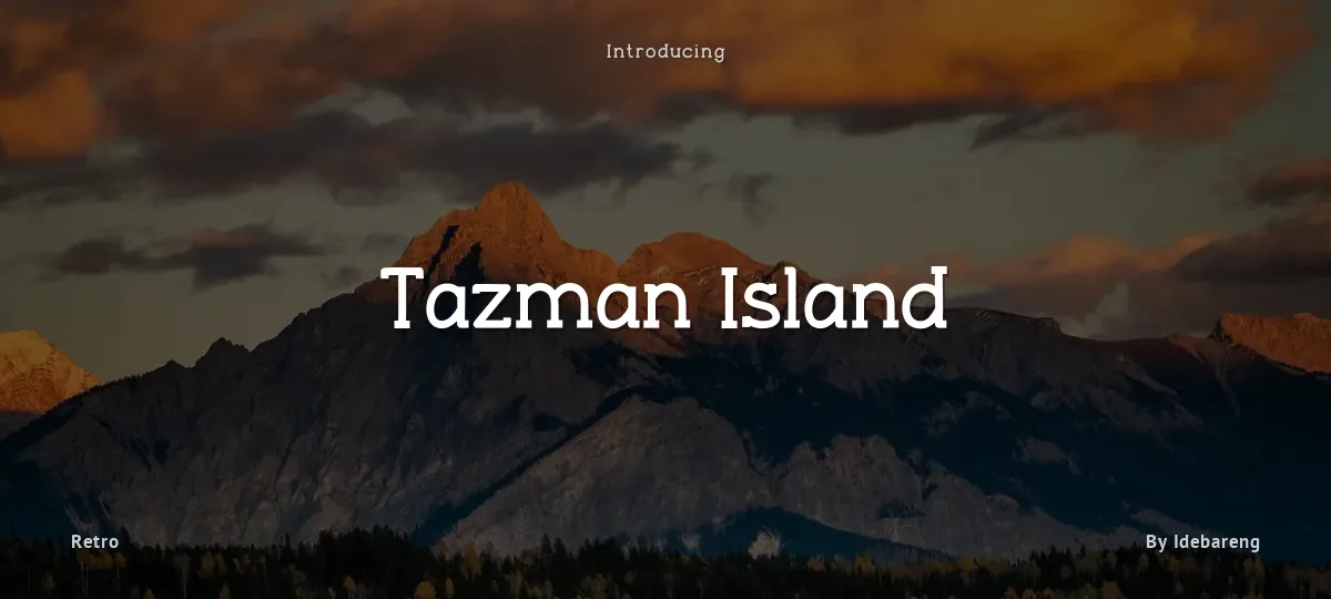 Tazman Island font preview