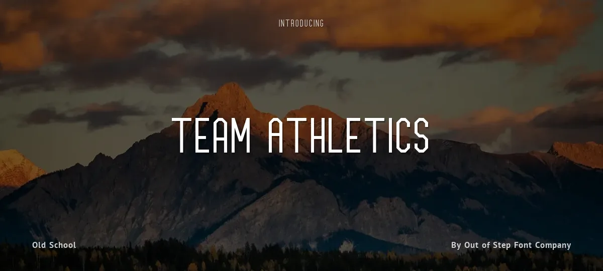 Team Athletics font preview