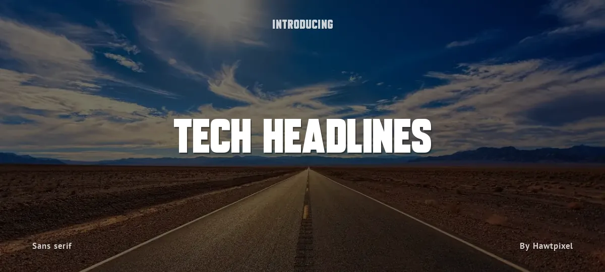 Tech Headlines font preview