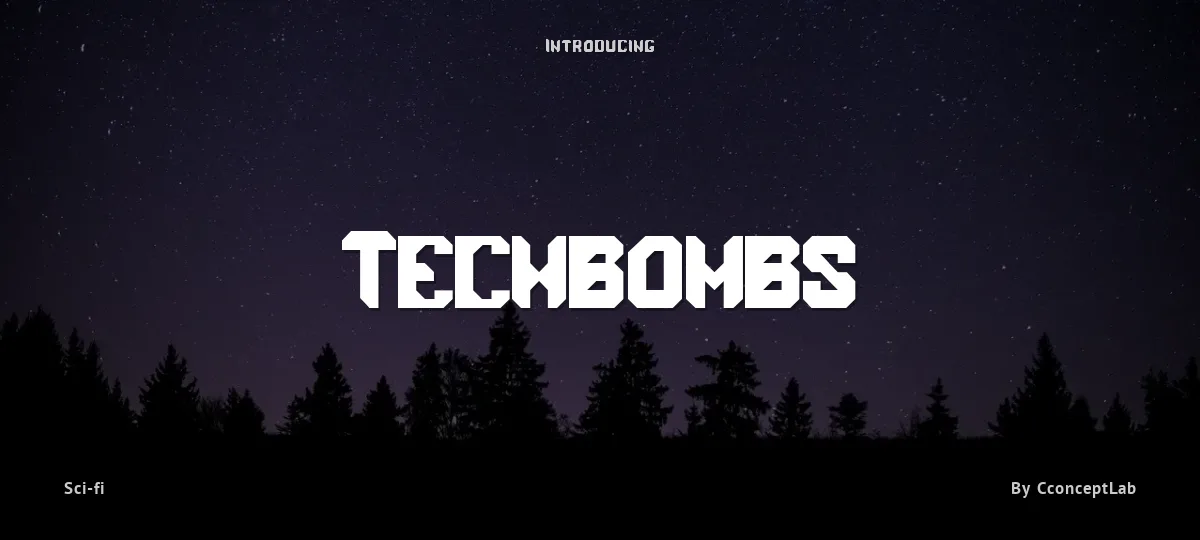 Techbombs font preview