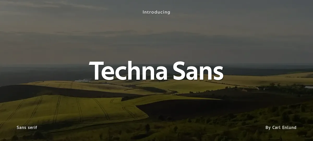 Techna Sans font preview