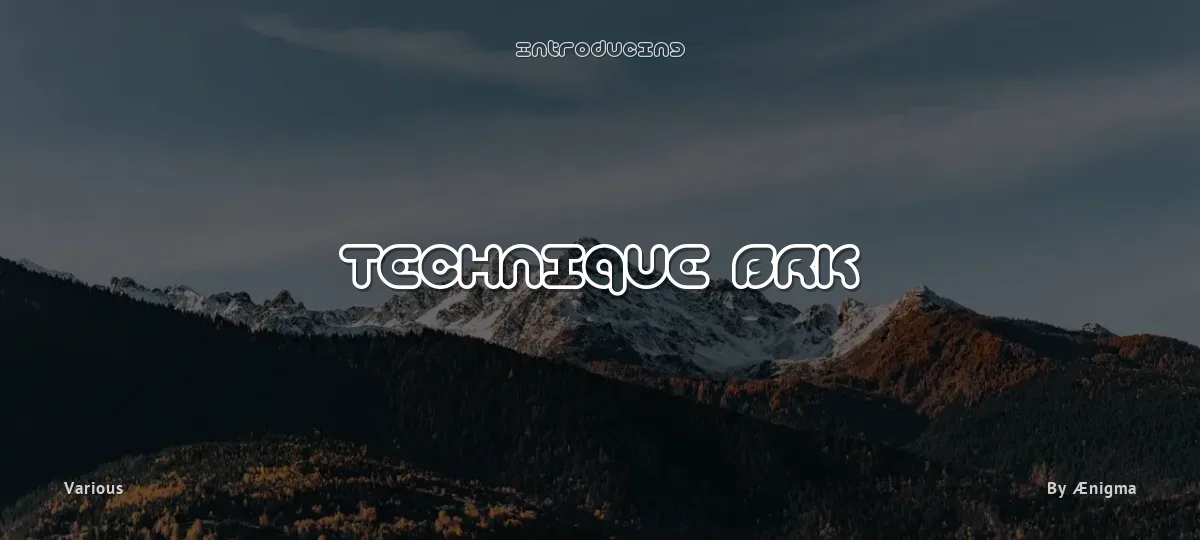 Technique BRK font preview