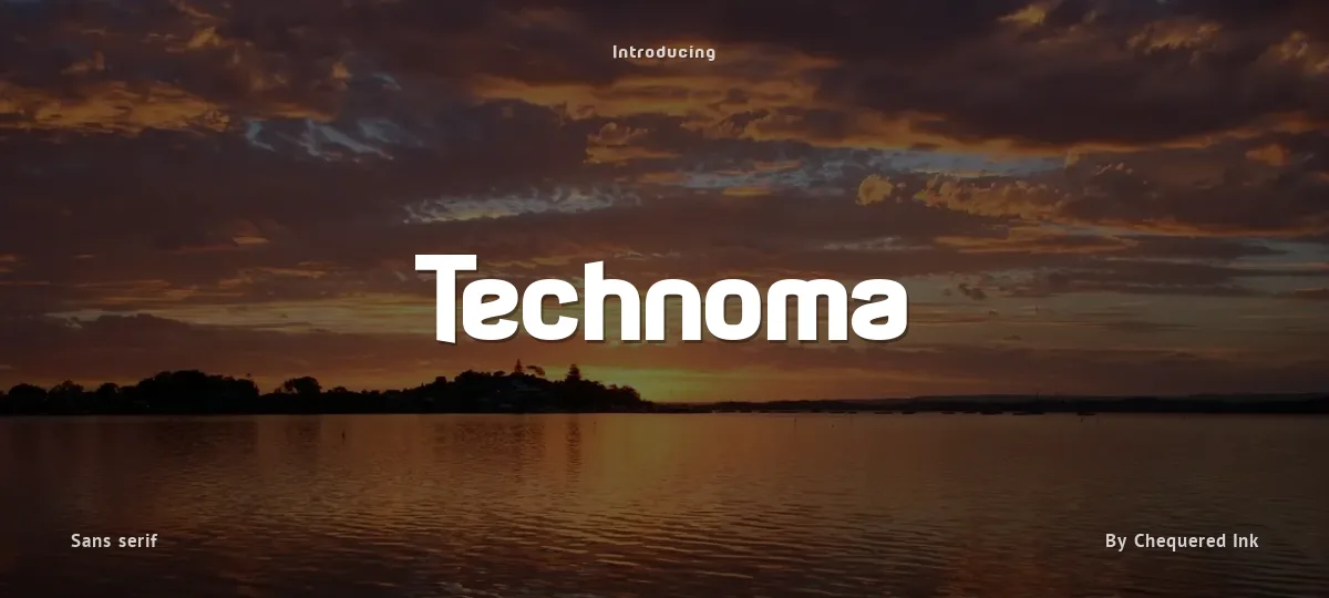 Technoma font preview