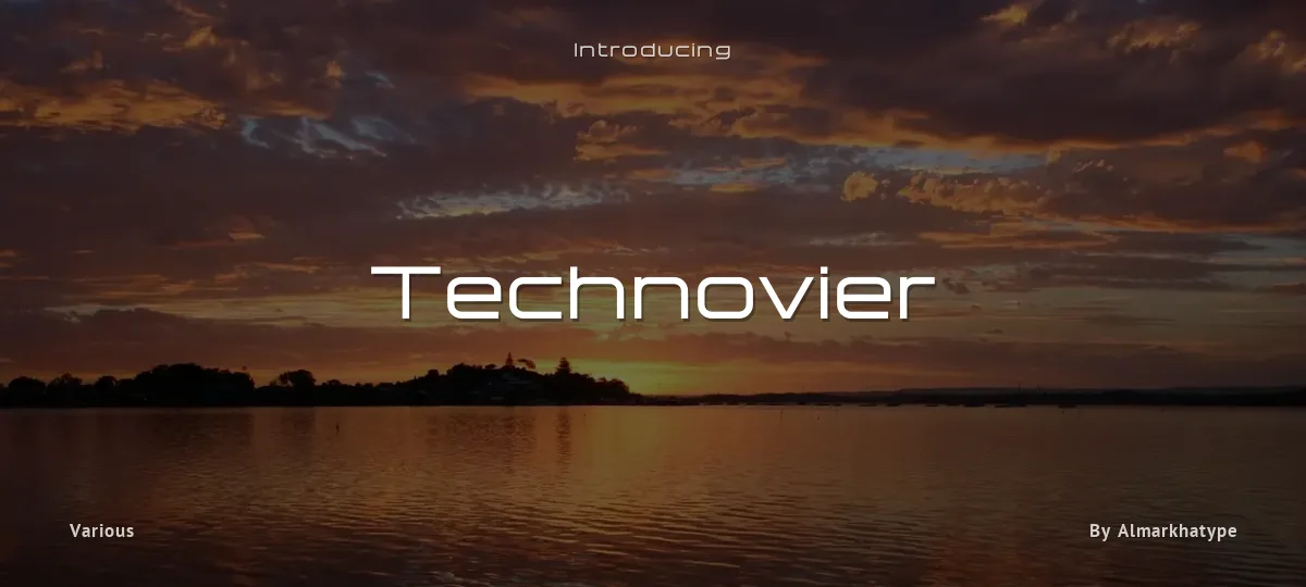 Technovier font preview