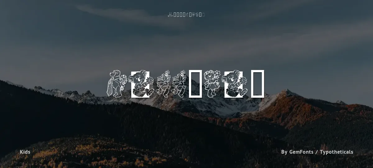 Teddyber font preview