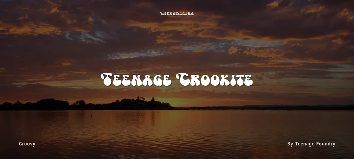 Teenage Crookite font preview