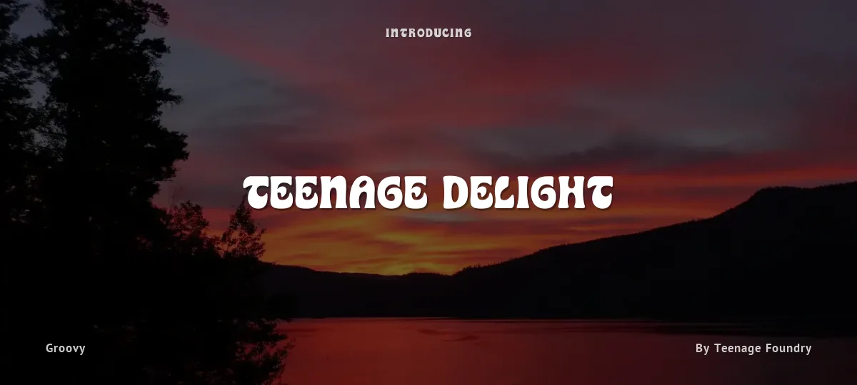 Teenage Delight font preview