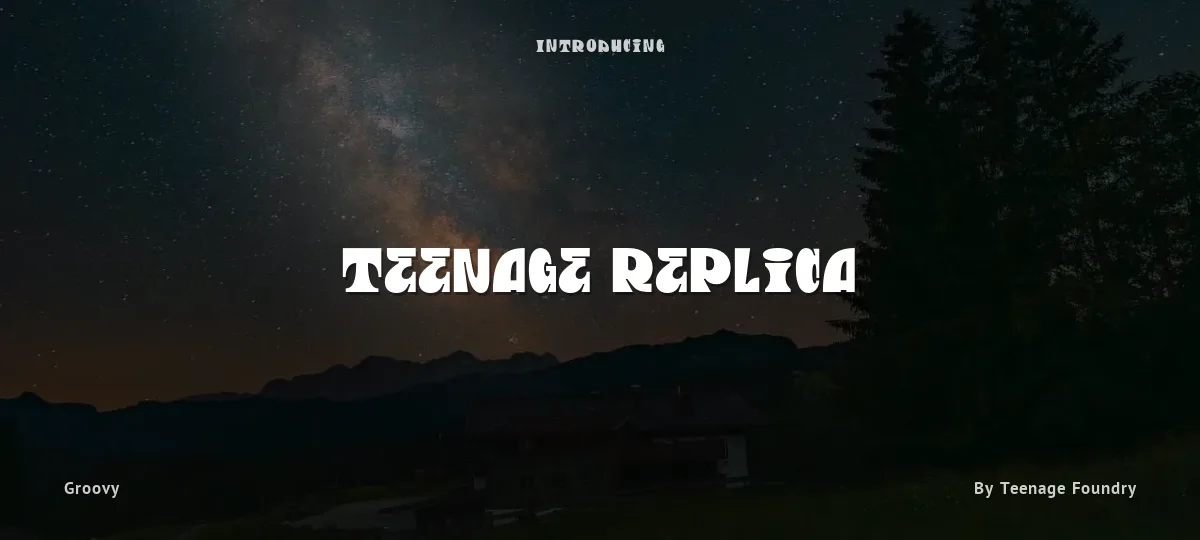 Teenage Replica font preview