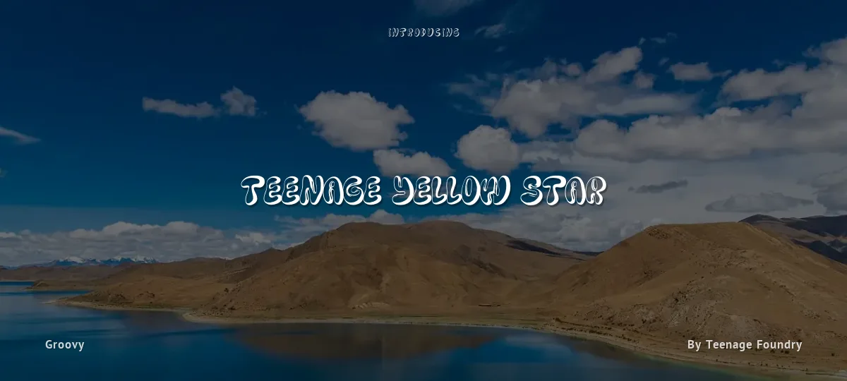 Teenage Yellow Star font preview