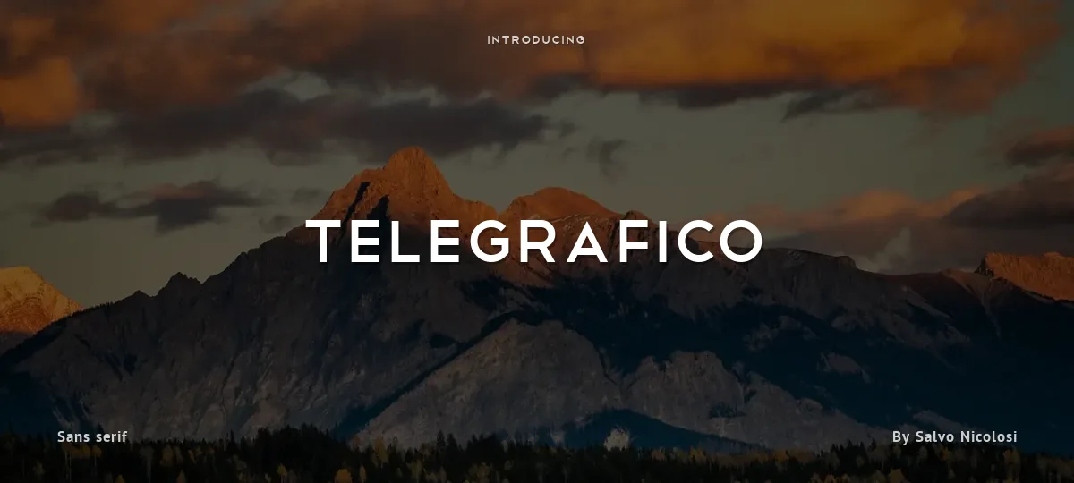 Telegrafico font preview