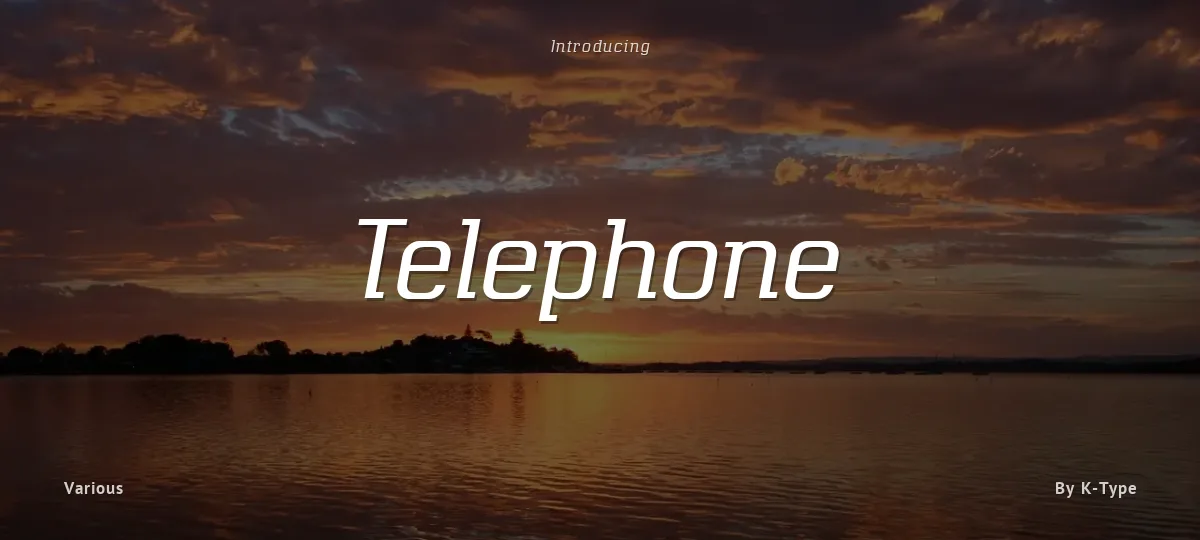 Telephone font preview