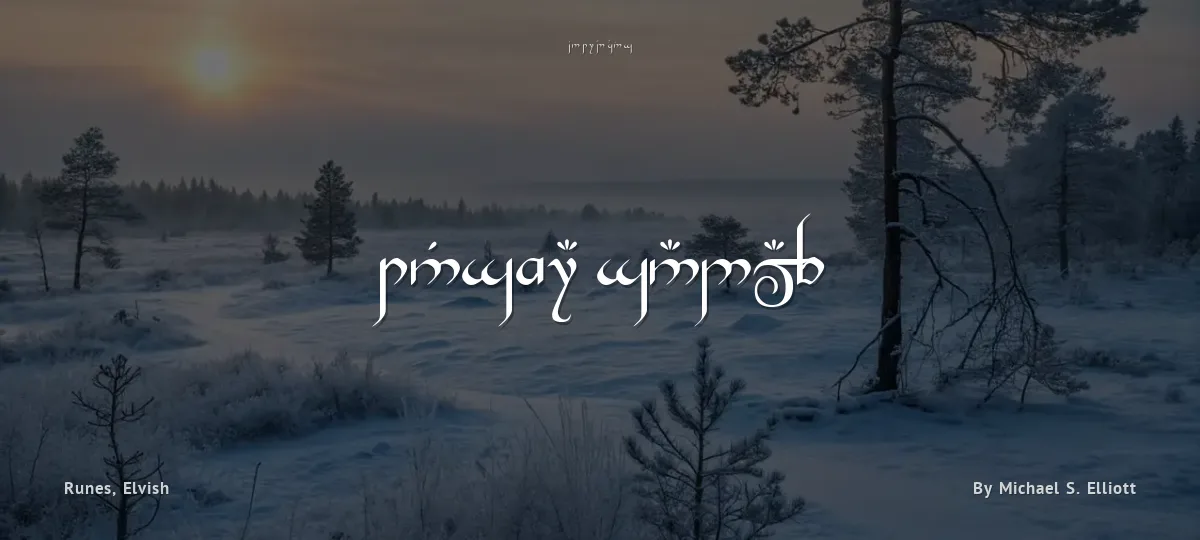 Tengwar Gandalf font preview