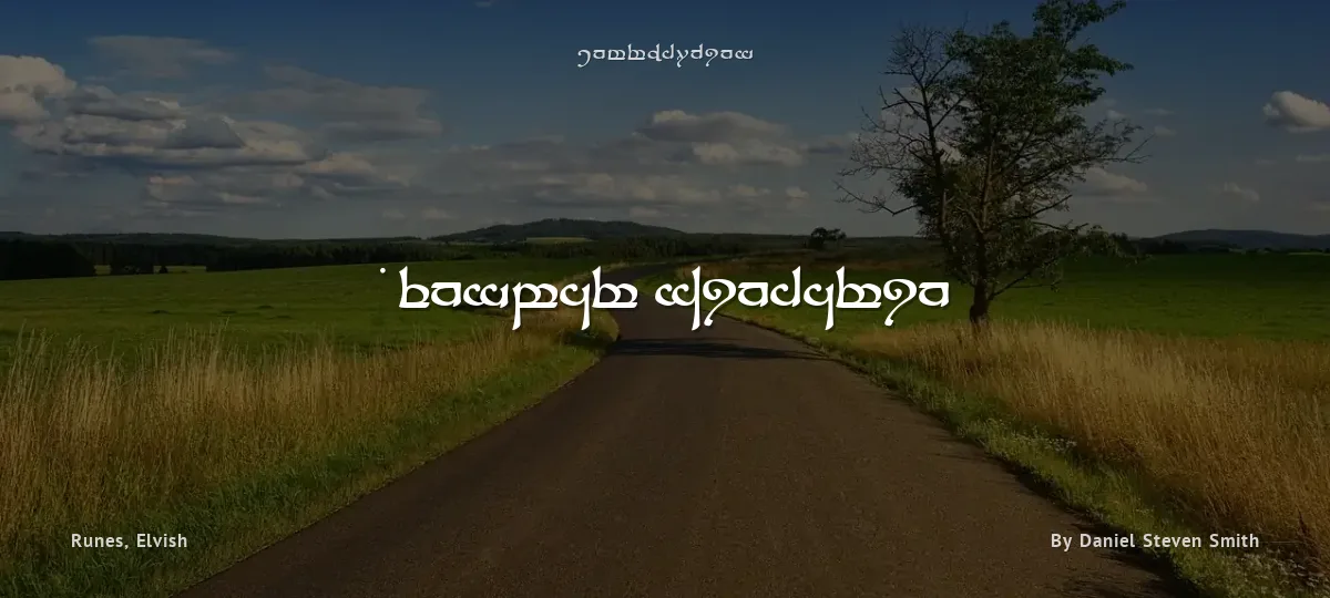 Tengwar Sindarin font preview