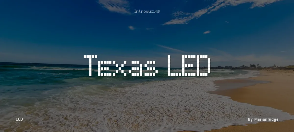 Texas LED font preview