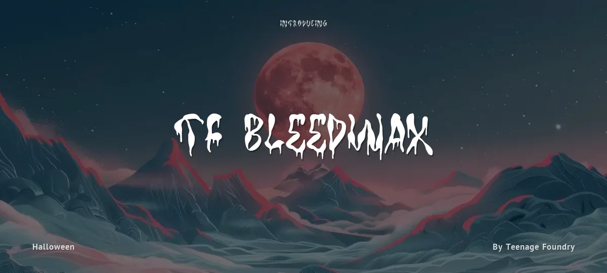 TF Bleedwax font preview