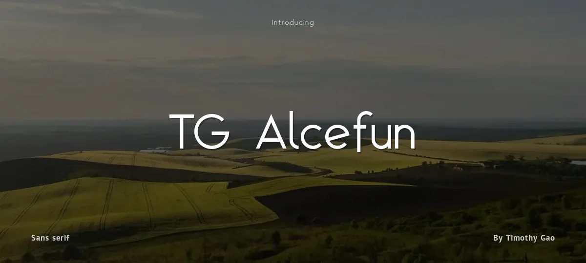 TG Alcefun font preview