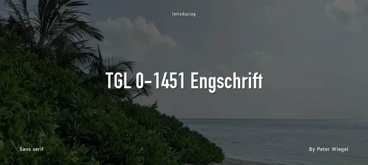 TGL 0-1451 Engschrift font preview