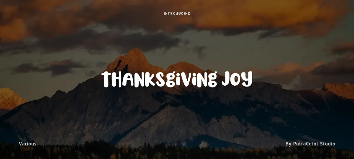 Thanksgiving Joy font preview