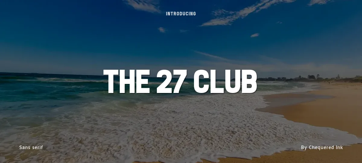 The 27 Club font preview