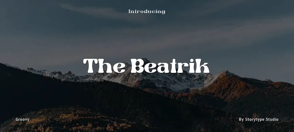 The Beatrik font preview