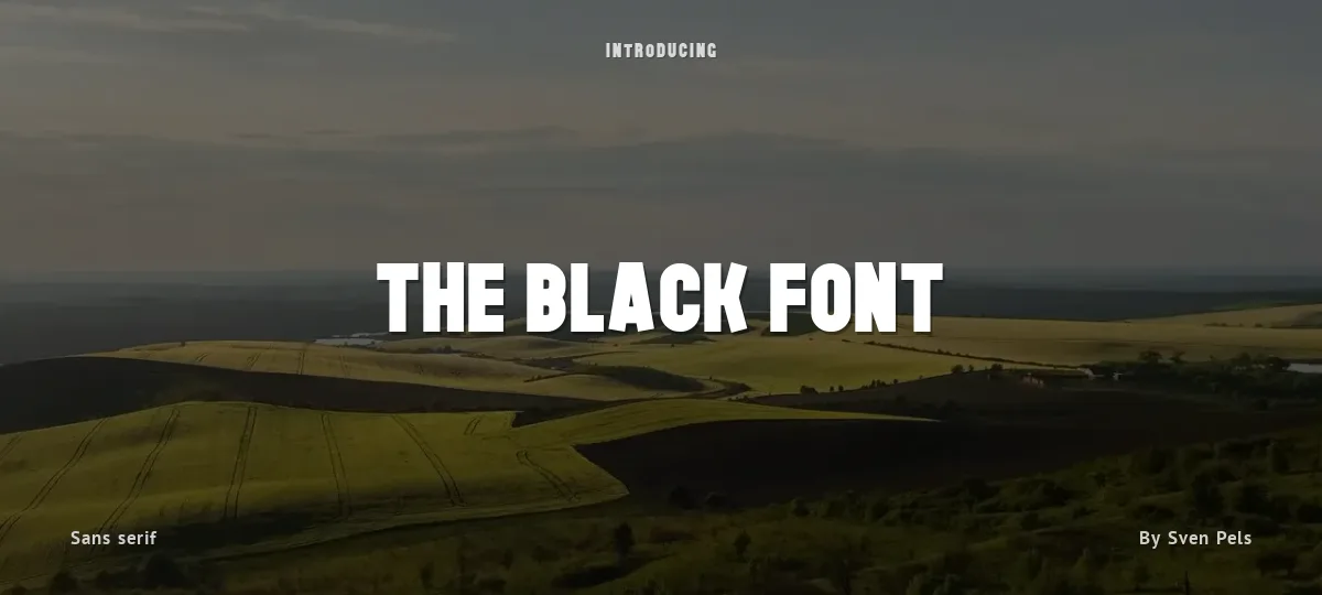 The Black Font font preview