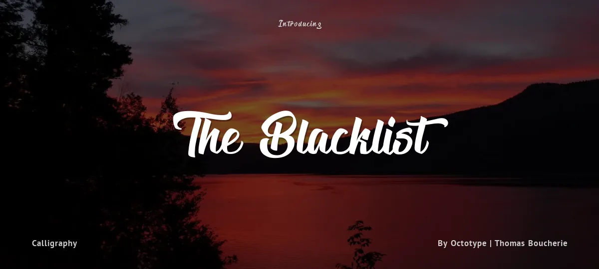 The Blacklist font preview