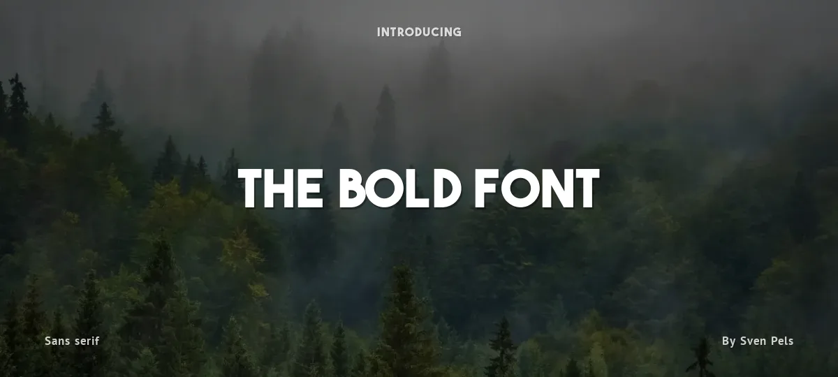 The Bold Font font preview