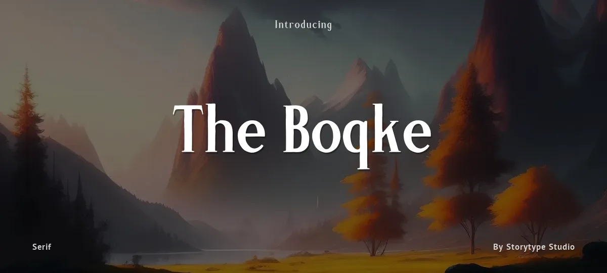 The Boqke font preview