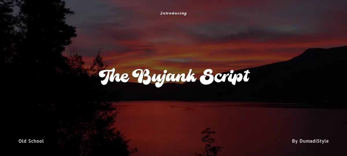 The Bujank Script font preview